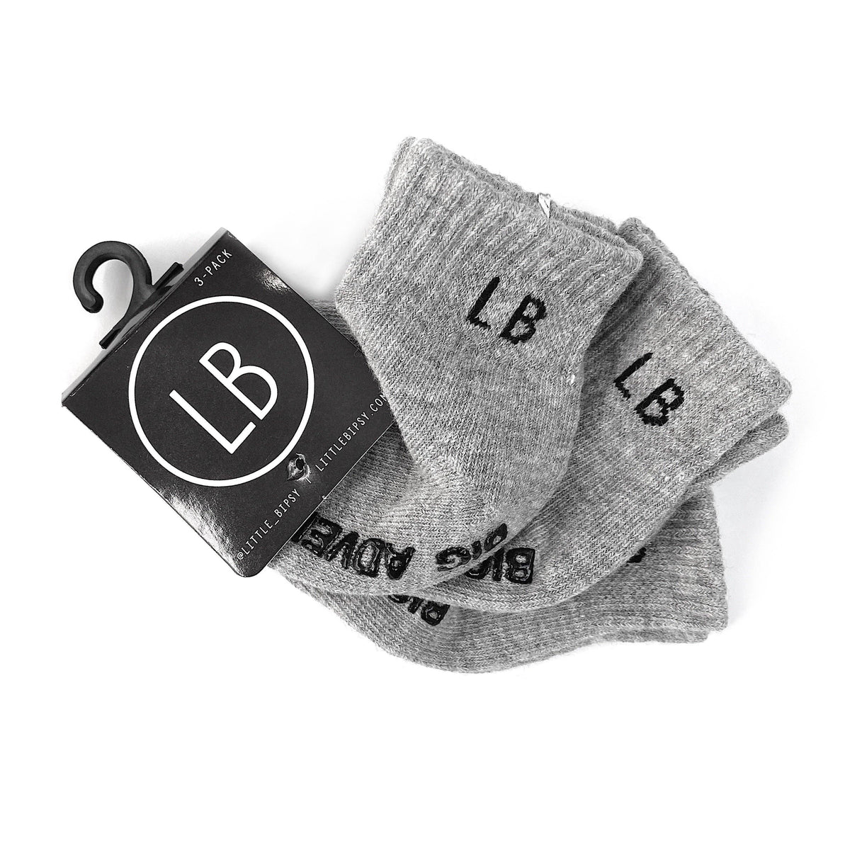 Little Bipsy Sock 3-Pack || Grey