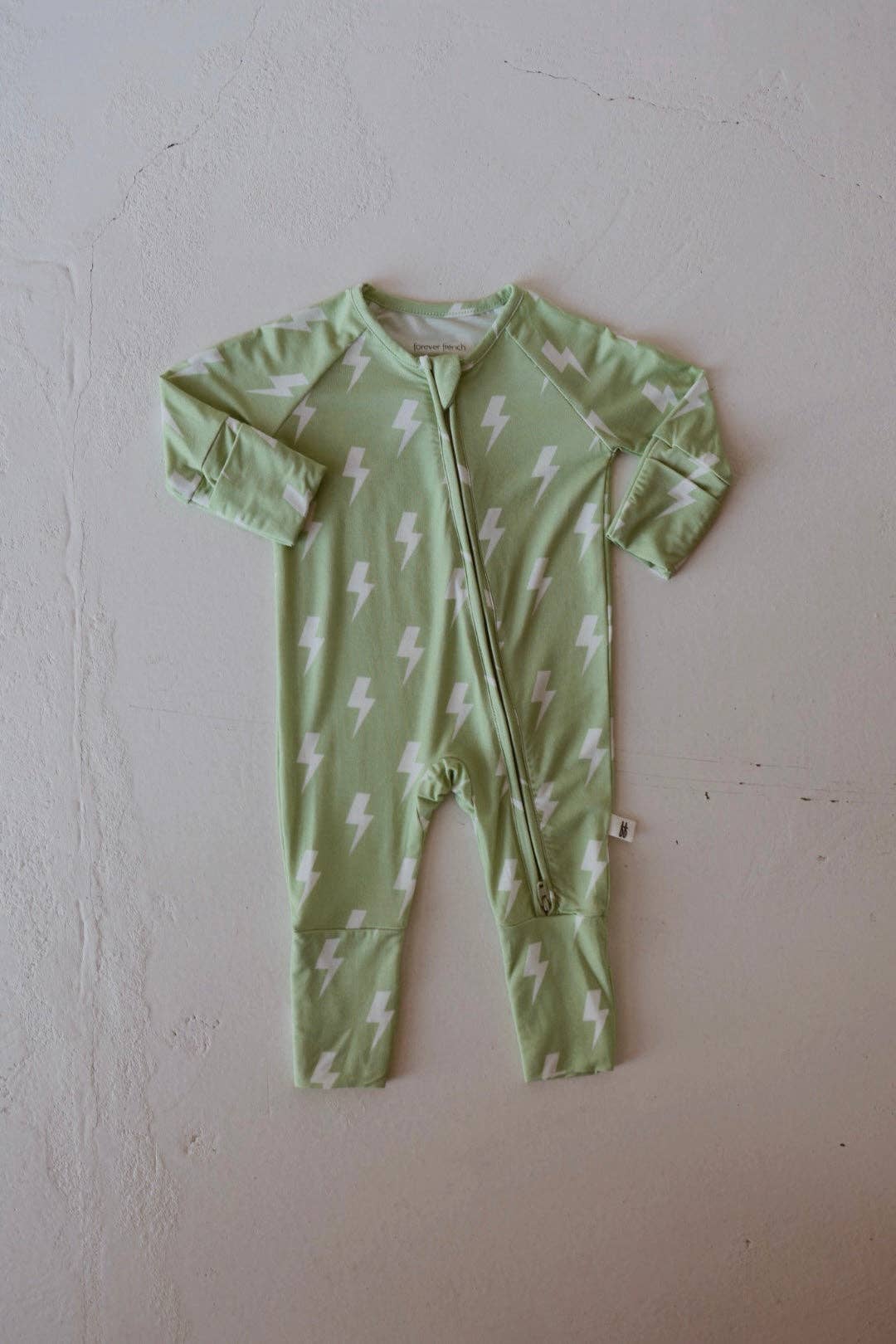 Forever French Baby Bamboo Zip Pajamas  || Flash