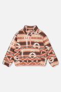 Deux Par Deux Mid-Season Plush Pullover Jacket || Aztec Pink