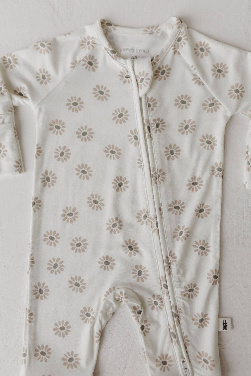 Forever French Baby Bamboo Zip Pajamas || Daisy Fields