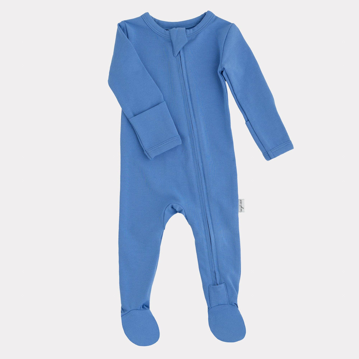Pip and Phee Cotton Footed Sleepers || Pool Blue