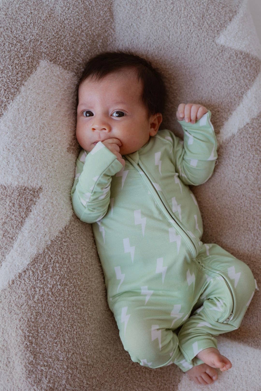 Forever French Baby Bamboo Zip Pajamas  || Flash