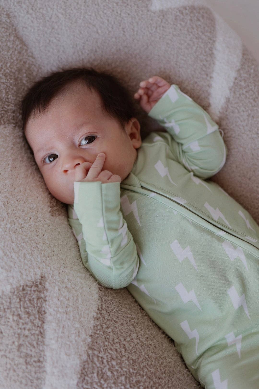 Forever French Baby Bamboo Zip Pajamas  || Flash