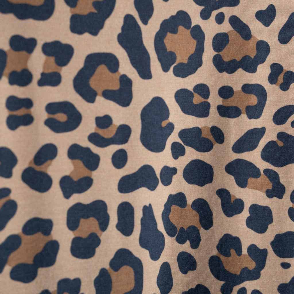 Forever French Baby Bamboo Zip Pajamas || Leopard