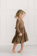 Little Lot Co Annie Tiered Dress || Coca Mocha