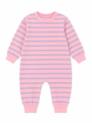 PRE ORDER Roobear Stripped Long Sleeve Romper ll Pink/Blue