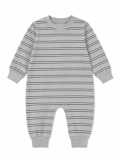 PRE ORDER Roobear Stripped Long Sleeve Romper ll Grey Stripes