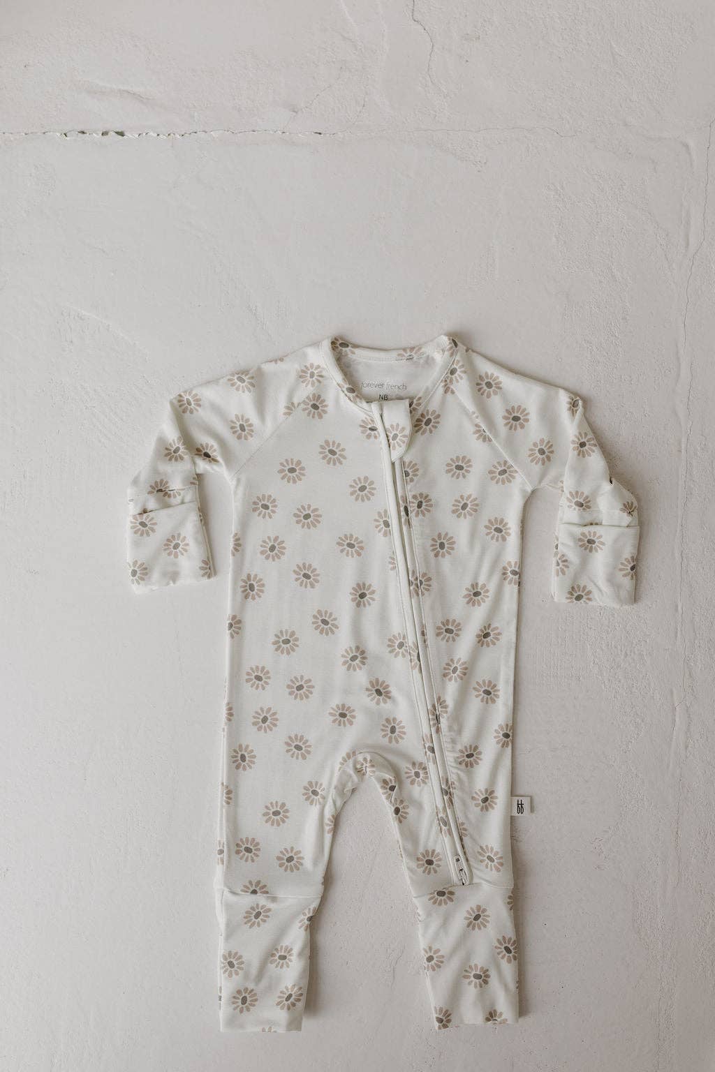 Forever French Baby Bamboo Zip Pajamas || Daisy Fields