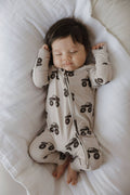 Forever French Baby Bamboo Zip Pajamas || Monster Truck