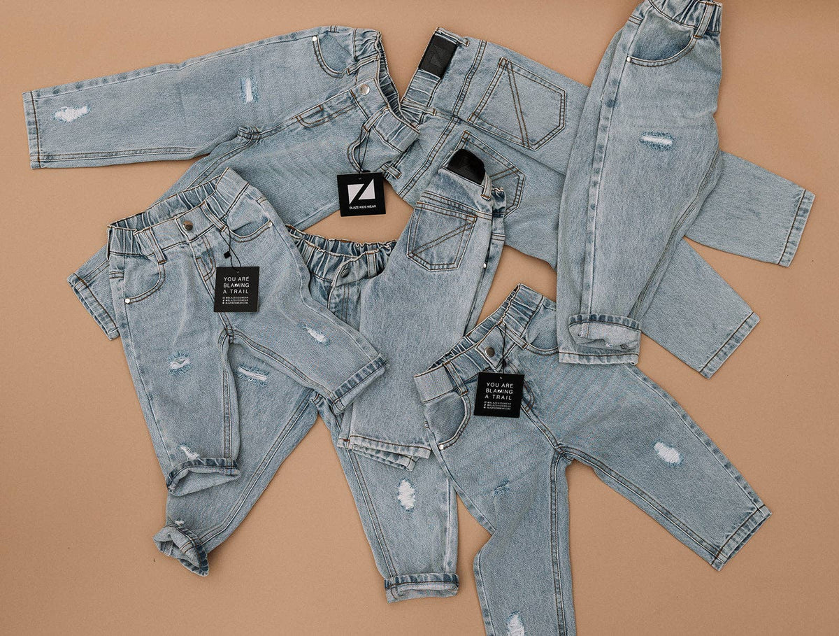 Blaze Kids Wear Heritage Denim Jeans || Light Wash