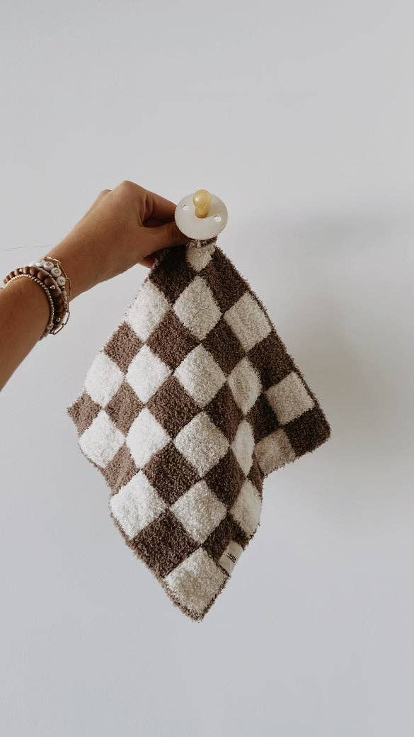 Forever French Baby Lovey || Mushroom Checkerboard