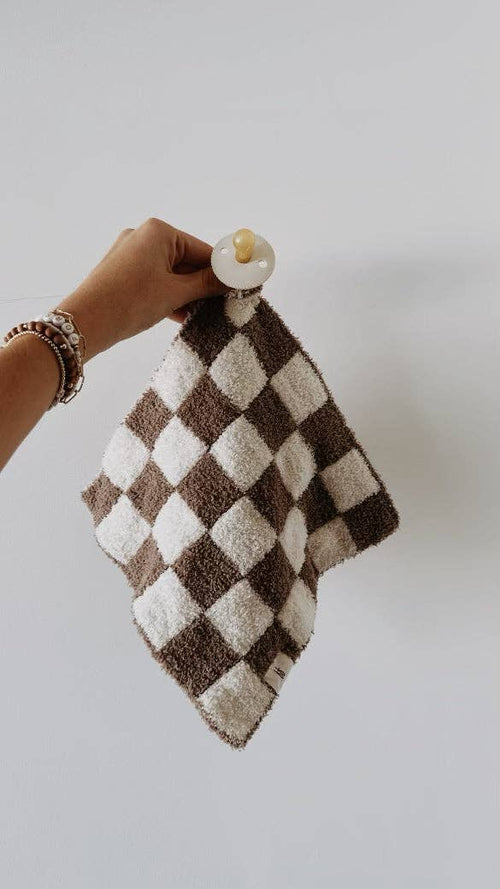 Forever French Baby Lovey || Mushroom Checkerboard
