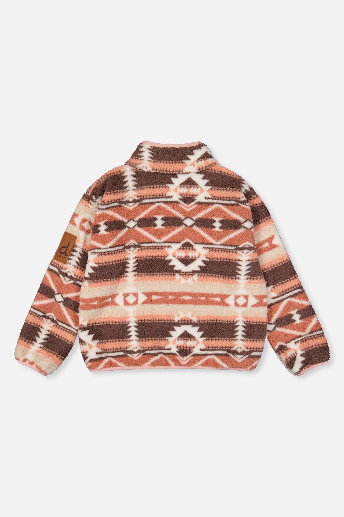 Deux Par Deux Mid-Season Plush Pullover Jacket || Aztec Pink