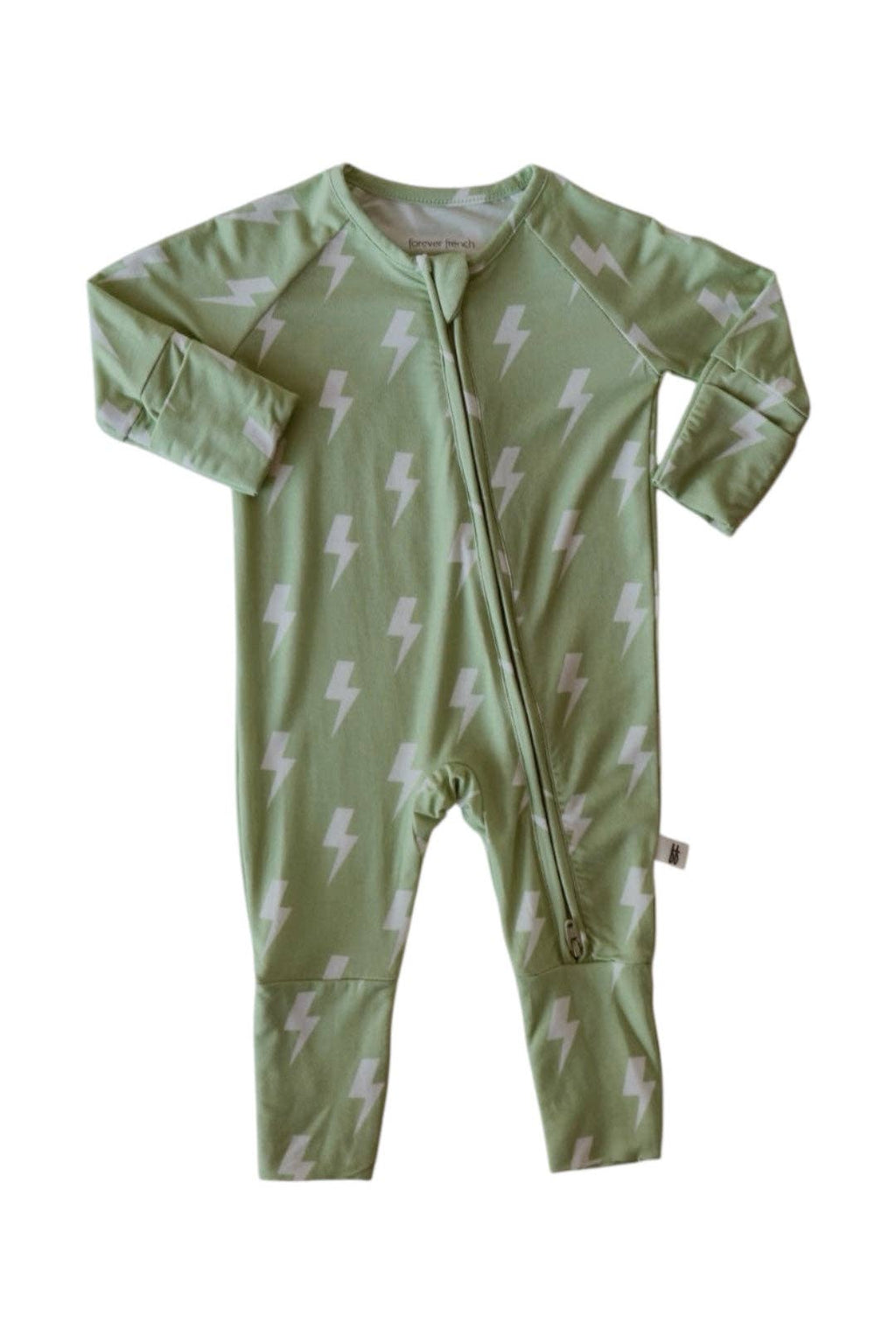 Forever French Baby Bamboo Zip Pajamas  || Flash